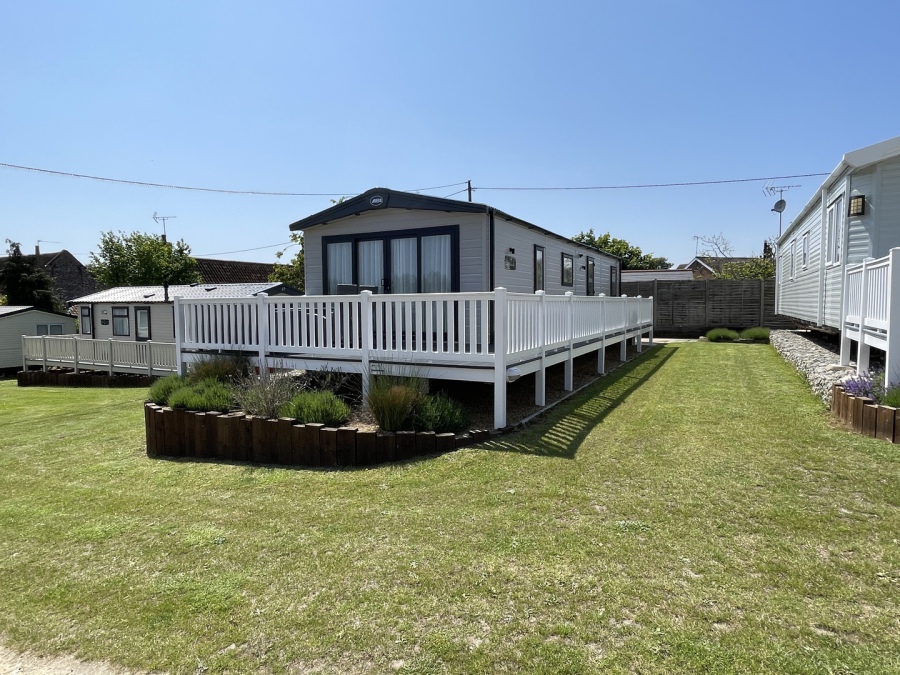 Picture of Static Caravan holiday home sited on the Orchard Holiday Park at Wells next the Sea, North Norfolk.