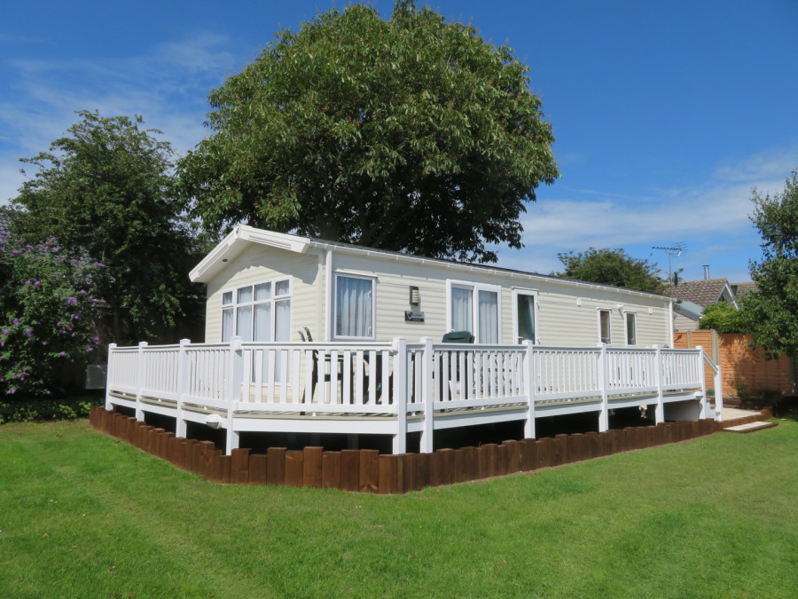 Picture of Static Caravan holiday home sited on the Orchard Holiday Park at Wells next the Sea, North Norfolk.