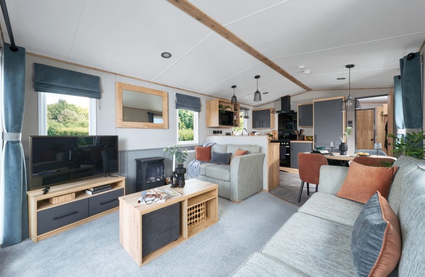 ABI St David  38' x 12' 2 bedroom model sited at Friary Farm Caravan Park Blakeney North Norfolk