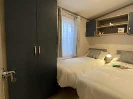 interior photo of the twin bedroom in a Regal Retreat 38 x 12 2 bedroom Static Holiday Caravan