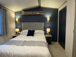 interior photo of the master bedroom in a Regal Retreat 38 x 12 2 bedroom Static Holiday Caravan