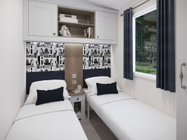 Picture of the shower room in a 2024 40 x 13 2 bedroom Willerby Sheraton sited on the Orchard Holiday Park, Wells next the Sea, North Norfolk.