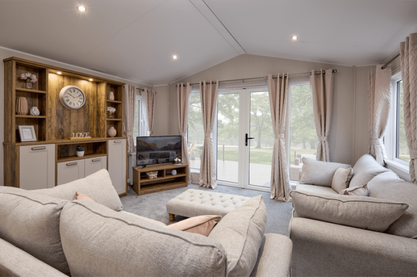 Picture of the lounge in a 2024 Willerby Sheraton 40 x 13 2 bedroom Static Holiday Caravan