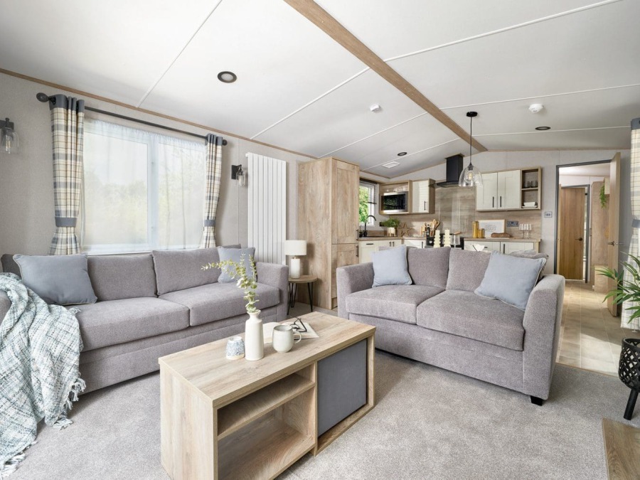 Picture of the lounge in a ABI Beverley 39 x 12  2 bedroom Static Holiday Caravan sited at Friary Farm Caravan Park, Blakeney, North Norfolk.